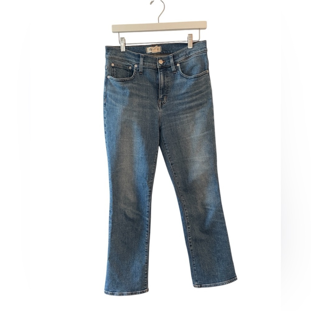 Madewell High Rise Kick Out Flare Jeans 28T Tall Stretch Denim - Picture 3 of 8